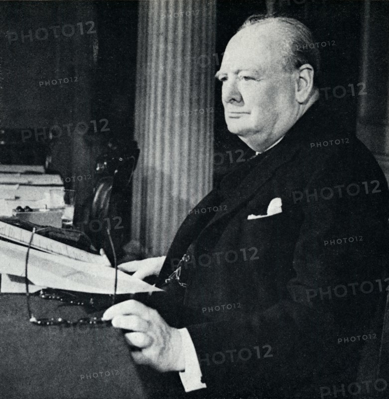 'Happiest announcement for five years. The Prime Minister broadcasts the glad news. V.E. Day was her