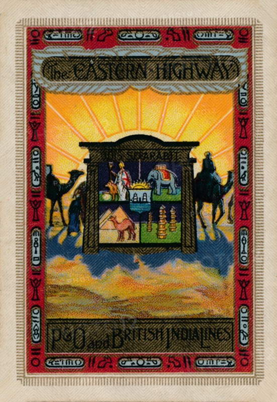 The reverse of a playing card produced for P&O and British India Lines, 1925. Artist: Unknown.