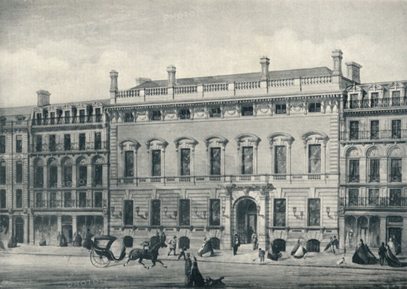 'Garrick Club and Adjoining Buildings', c1860. Artist: Frederick Marrable.