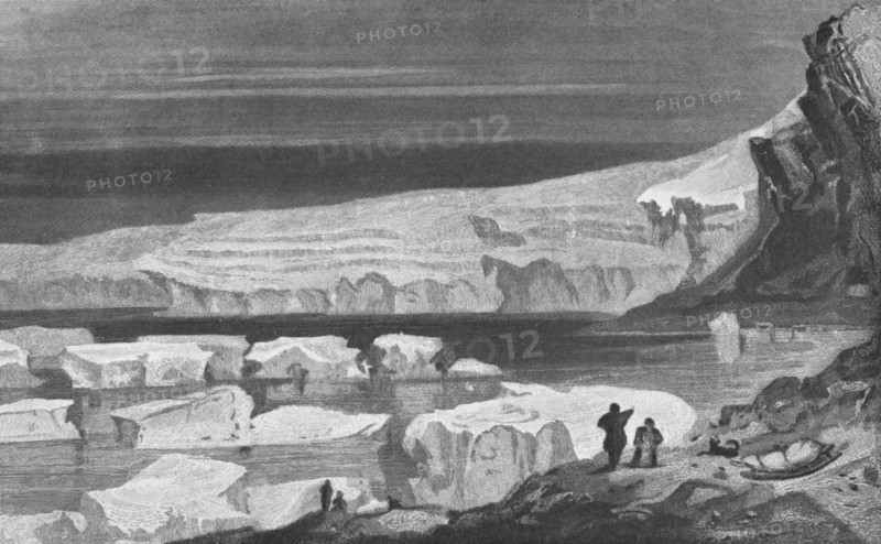 'The Great Humboldt Glacier, Peabody Bay', 1855, (1928). Artist: Elisha Kent Kane.