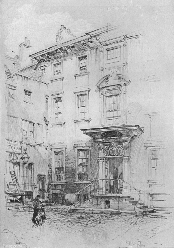 'Sir Christopher Wren's house, Love Lane', c1902, (1903). Artist: Hedley Fitton.