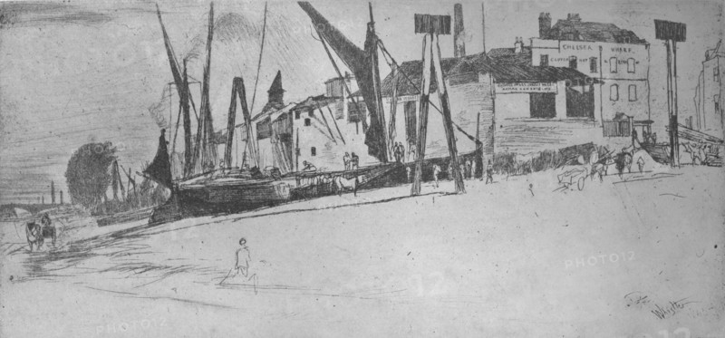 'Chelsea Wharf', 1863, (1904). Artist: James Abbott McNeill Whistler.
