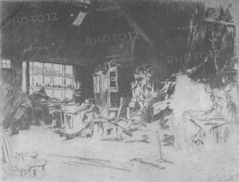 'The Smithy', 1880, (1904). Artist: James Abbott McNeill Whistler.
