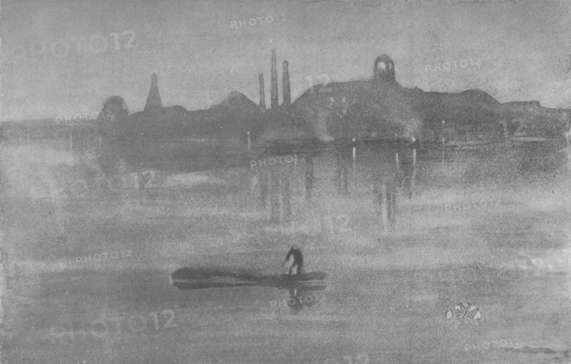 'Nocturne: The Thames at Battersea', 1878, (1904). Artist: James Abbott McNeill Whistler.