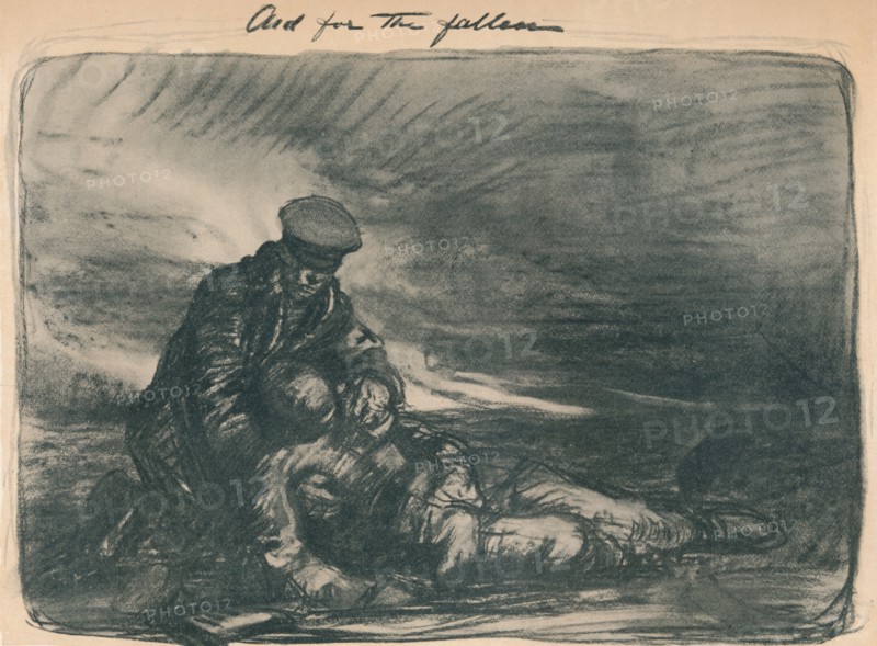 'Aid for the Fallen', 1914, (1914). Artist: Thomas Brock.
