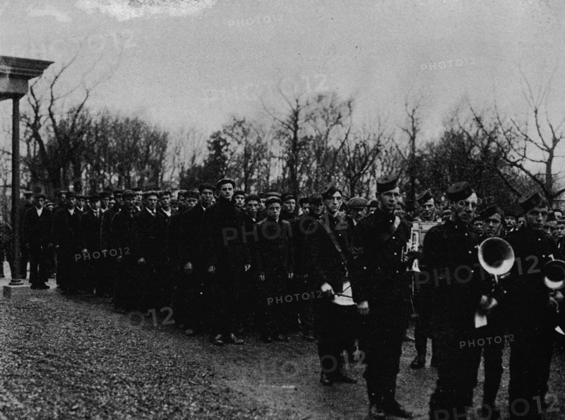 'The Newfoundland Naval Reserve parading before the Governor at St. John's', c1902, (1903). Artist: Unknown.