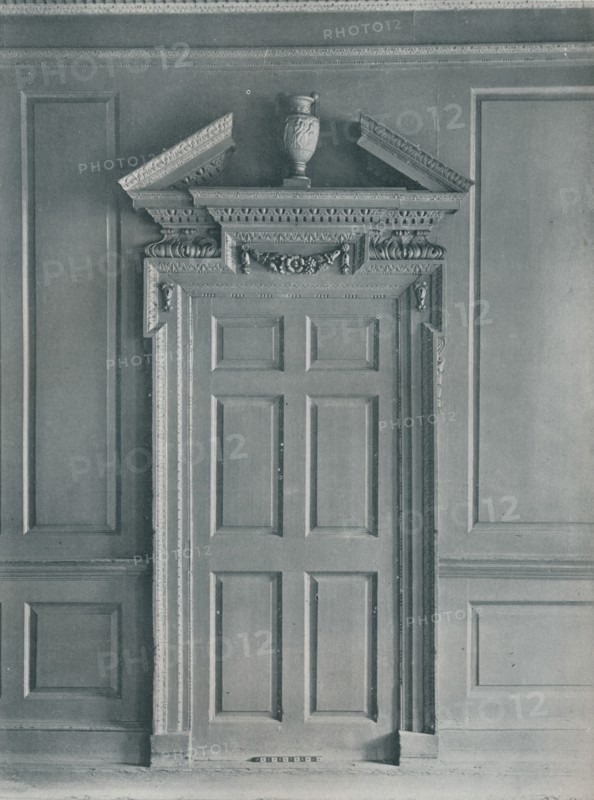 'Door of Panelled Room, Early Georgian, 26, Hatton Garden', c1909. Artist: Unknown.