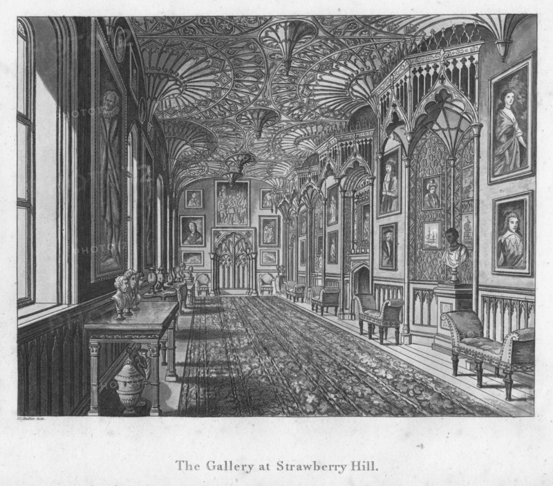 'The Gallery at Strawberry Hill', c1792.  Artist: Unknown.