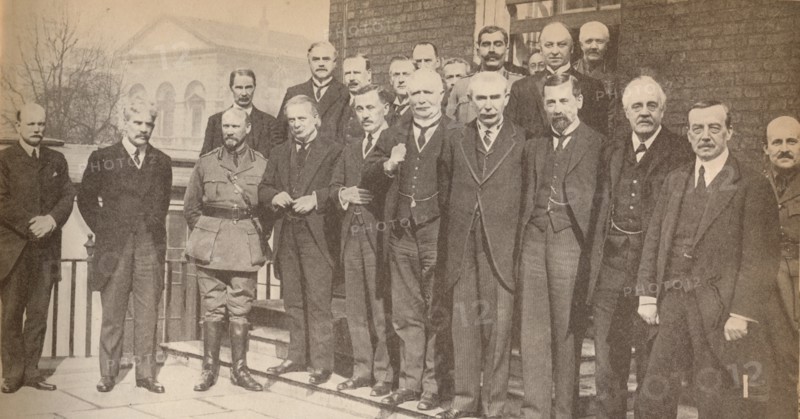 'Mr. Lloyd George, Prime Minister, and some of his colleagues in 1917', c1917, (1935). Artist: Unknown.