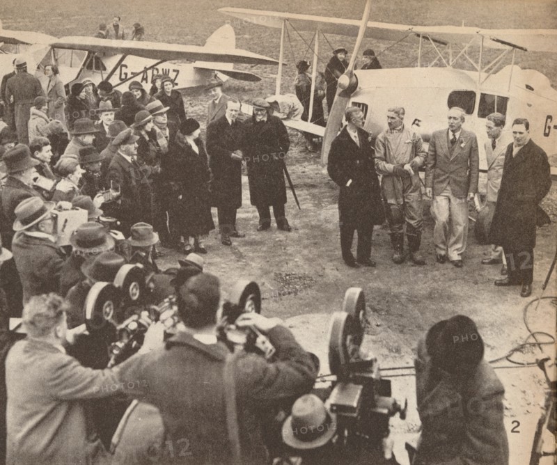 'Members of the Expedition at Heston Airport, February, 17, 1933, just before leaving for India', c1 Artist: Unknown.