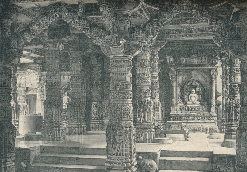 'The Interior of a Jain Temple at Mount Abu in Rajputana', c1903, (1904). Artist: Unknown.