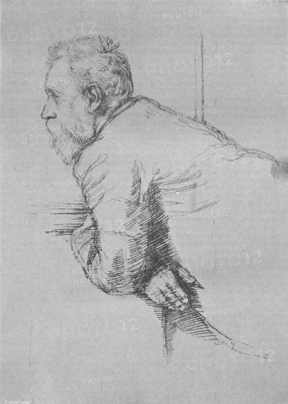 'William Ernest Henley', 1897, (1903). Artist: William Rothenstein.
