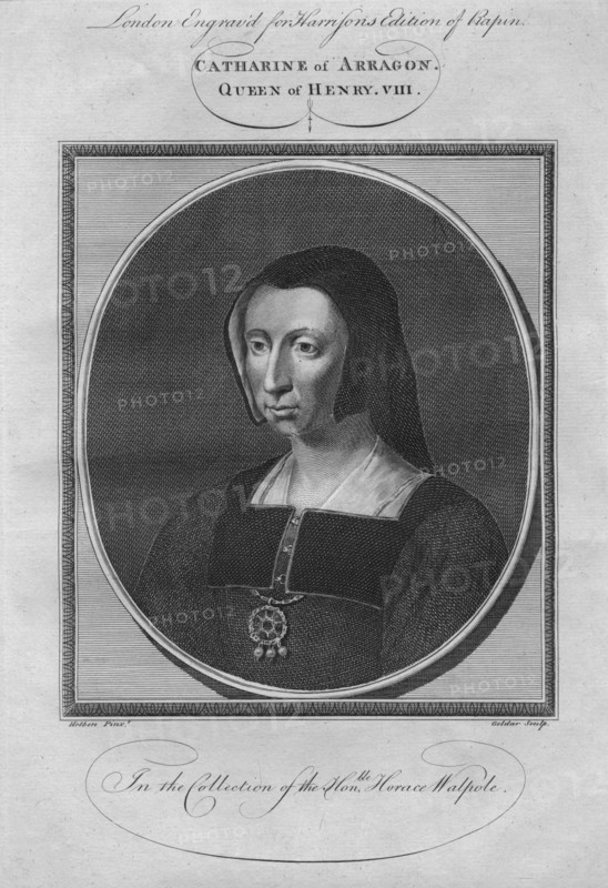 Catherine of Aragon, Queen of Henry VIII, 1784.  Artist: Anon.