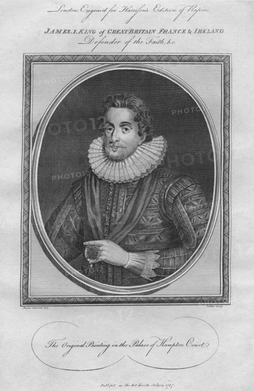 King James I, 1787.  Artist: Anon.