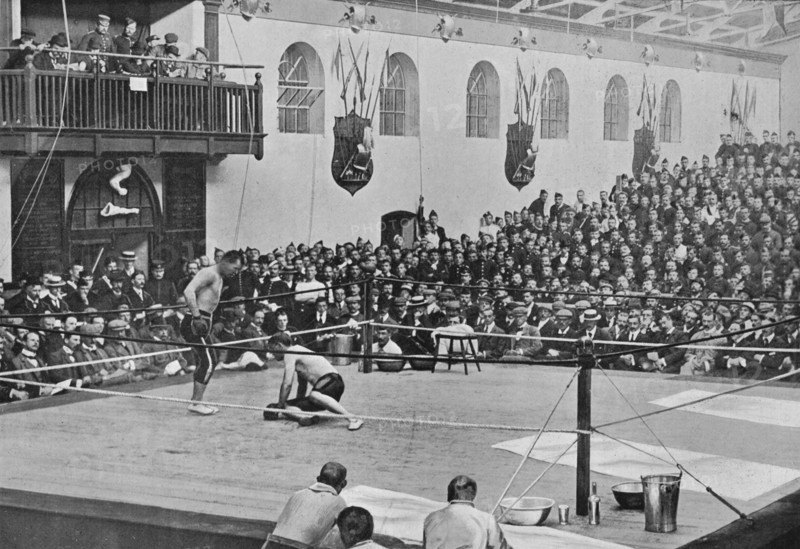'The Heavyweight Championship at Aldershot', c1901, (1903). Artist: C Knight.