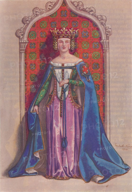 'Queen Phillippa 1350', 1926. Artist: Herbert Norris.