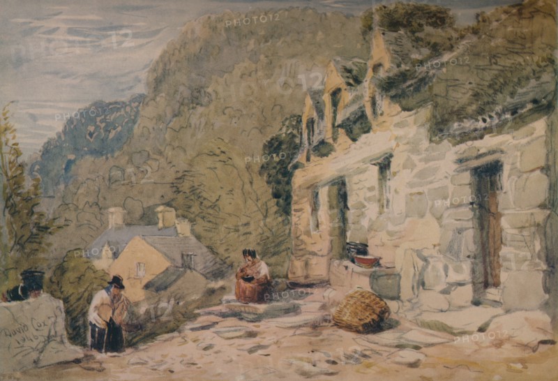'Black Jack's Cottage, Bettws-y-Coed', 1846. Artist: David Cox the elder.