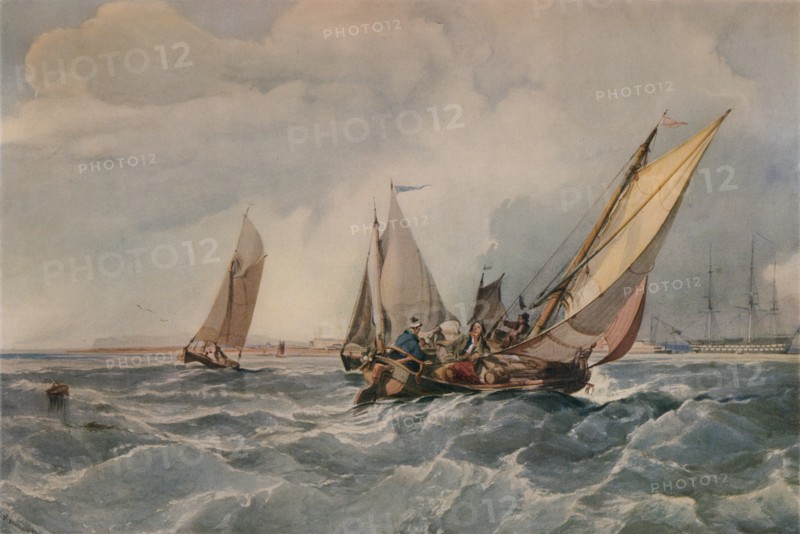 'The Fishing Smack', 1835. Artist: George Chambers.