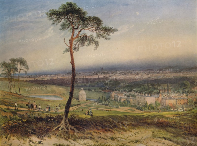 'London, from Hampstead', 1834. Artist: George Sidney Shepherd.