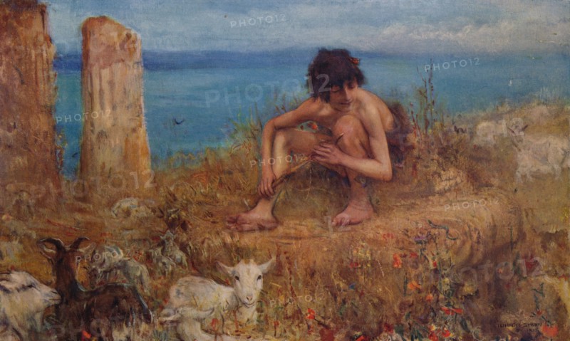 'The Goatherd', 1895. Artist: John MacAllan Swan.