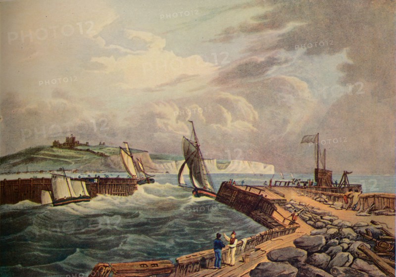 'Cutter Entering Dover Harbour', 1819. Artist: Robert Havell.
