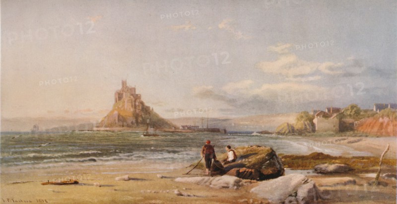 'St. Michael's Mount, Cornwall', 1878. Artist: Samuel Phillips Jackson.