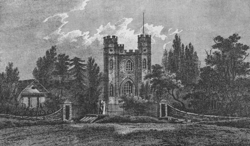 'Severndroog Castle, Shooter's Hill', 1807, (1912). Artists: Sir William James, FR Hay.