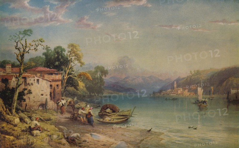 'Looking towards Bellagio', c1845. Artist: Thomas Miles Richardson II.