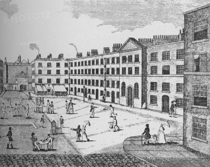 'The King's Bench Prison as it appeared in 1823', c1827, (1912). Artist: Unknown.
