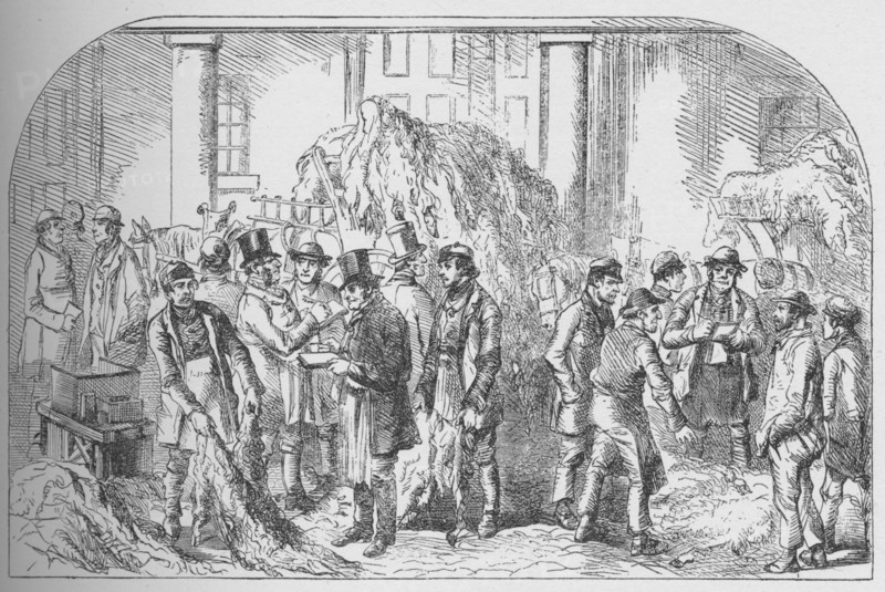 'The Skin Market, Bermondsey, in the Middle of the Nineteenth Century', c1840, (1912). Artist: Unknown.