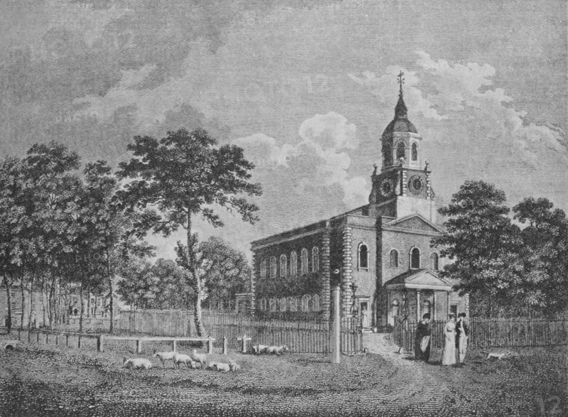 'Holy Trinity Church, Clapham', c1812, (1912). Artist: Unknown.