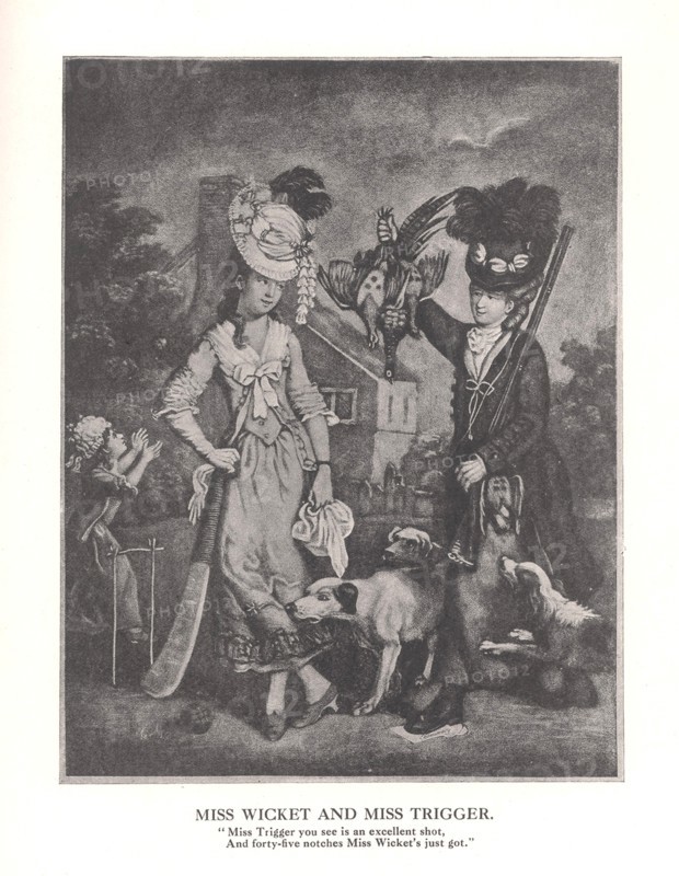 'Miss Wicket and MissTrigger', c1778 (1912). Artist: Unknown.