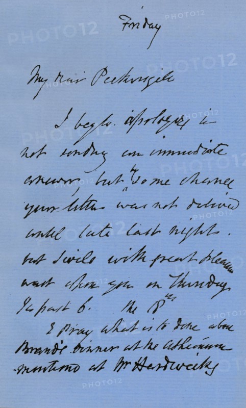 Letter from JMW Turner, c1840 (1904). Artist: JMW Turner.