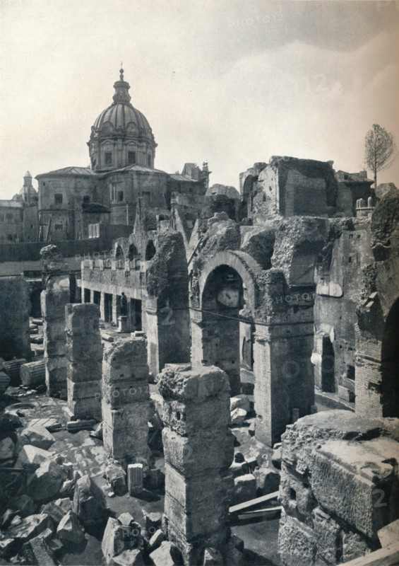 Excavations of the Forum of Julius Caesar at Rome, c1932. Artist: Unknown.