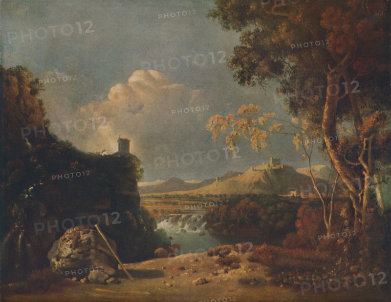 'The White Monk - IV (Italian Landscape, with White Monk)', c1752. Artist: Richard Wilson.
