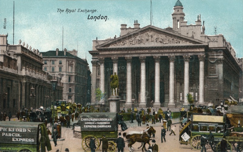 'The Royal Exchange, London', c1910. Artist: Unknown.