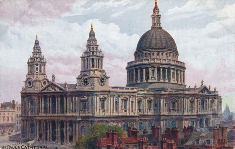 'St. Paul's Cathedral', c1910. Artist: Unknown.