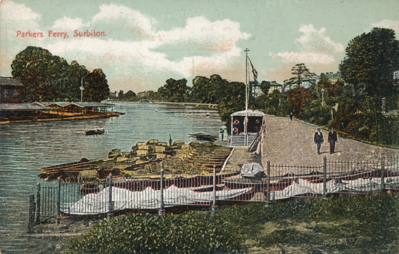 'Parkers Ferry, Surbiton', c1907. Artist: Unknown.