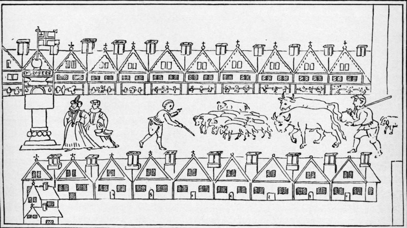 Eastcheap Market, London, c1598 (1904). Artist: Unknown.