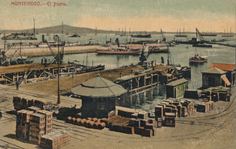 'Montevideo - El Puerto', c1900. Artist: Unknown.