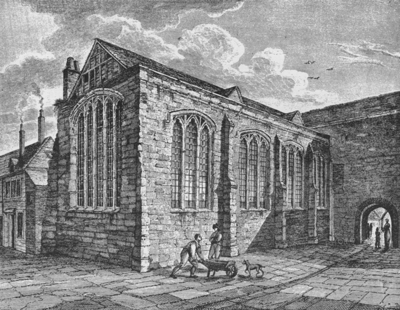 North-east view of the Chapel of the Holy Trinity, Leadenhall, City of London, c1825 (1906). Artist: Thomas Dale.