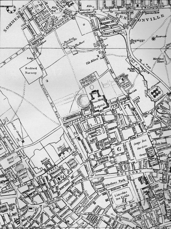 A plan of Holborn, St Giles, and St Pancras, London, in 1800 (1911). Artist: Unknown.