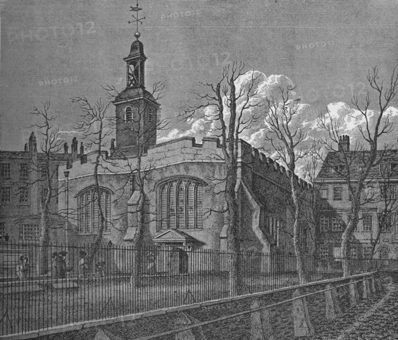 Church of St Helen, Bishopsgate, City of London, 1817 (1911). Artist: William Wise.