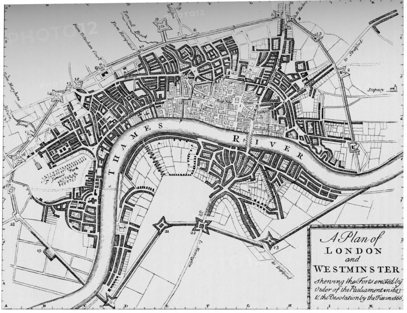 Plan of London and Westminster, 1749 (1903). Artist: Unknown.