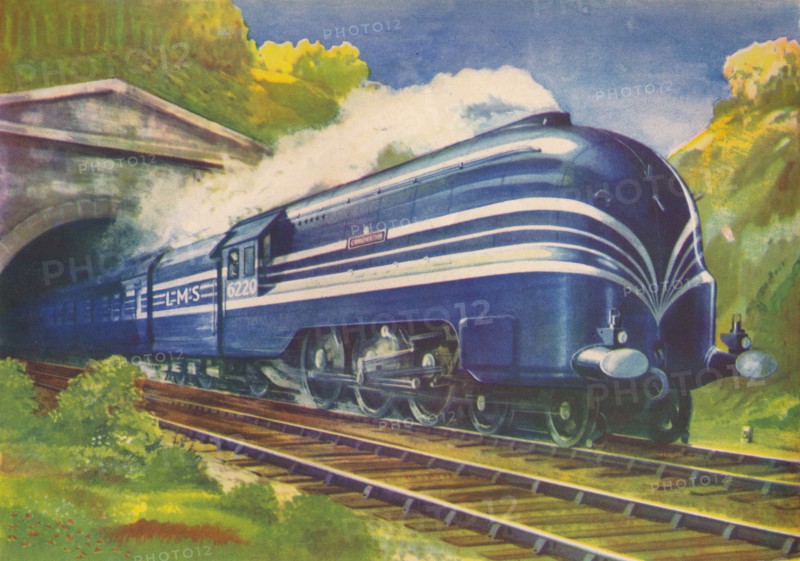 'Coronation Scot, L.M.S., leaving Watford Tunnel', 1940. Creator: Unknown.