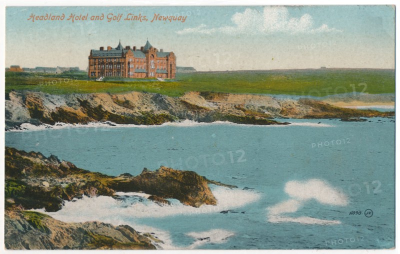 'Headland Hotel and Golf Links, Newquay', c1910. Artist: Unknown.