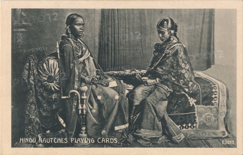 'Hindu Nautches Playing Cards', c1910. Artist: Unknown.