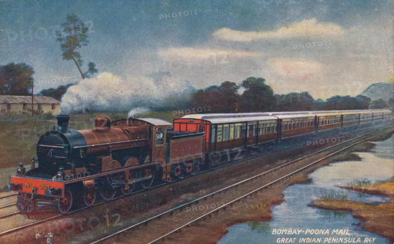 'Bombay-Poona Mail, Great Indian Peninsula Railway', c1900. Artist: Unknown.
