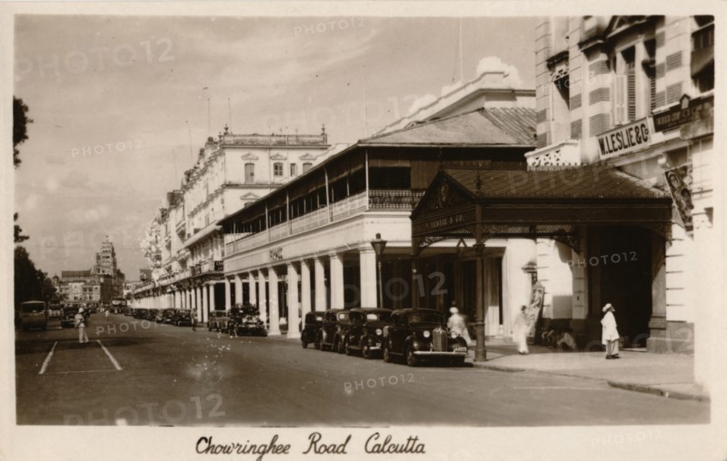 'Chowringhee Road, Calcutta', c1940. Artist: Unknown.