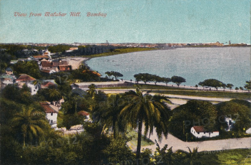 'View from Malabar Hill, Bombay', c1920. Artist: Unknown.